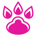 Paw Print Magenta custom cursor for Chrome
